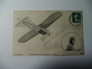 Rare CPA dédicacée De Lesseps " quinzaine de L'aviation 1910 " - AUTHENTIQUE - Picture 1 of 2