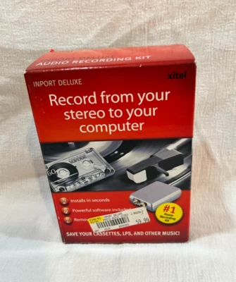 Inport Deluxe Stereo To Computer/PC Audio Recording Kit Converter Xitel - Image 1 of 4
