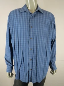 Camisa Banana Republic Para Hombre Talla XL Azul Blanco Algodón a Cuadros Manga Larga Con Botones - Imagen 1 de 11