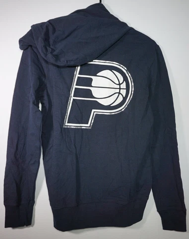 NBA Indiana Pacers Men Small '47 Brand Blue Double-Sided L/S Hoodie NEW Cover