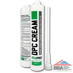 Rempro 1 x BBA Damp Proofing Course Cream - DPC Wall Injection Treatment Control