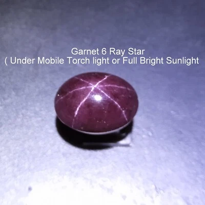23 Carat Natural 6-Ray Star Purple Red Color Garnet Star Oval Cabochon Gemstone - Image 1 of 4