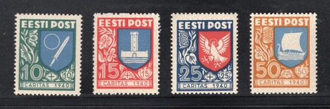 ESTONIA 1940 Semi-Postal Set B46-B49. Mint LH Cover