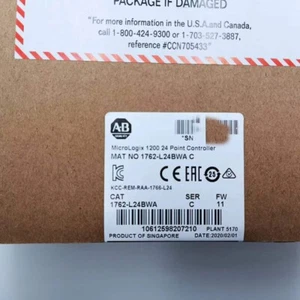 New Factory Sealed AB 1762-L24BWA SER C MicroLogix 1200 24 Point Controller PLC - Picture 1 of 4