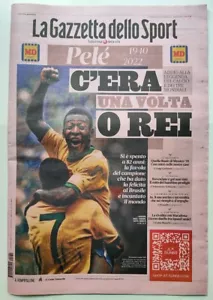 Italian Newspapers GAZZETTA DELLO SPORT 30/12/2022 PELÉ o Rei DEATH - Picture 1 of 2