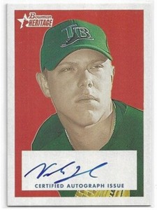 WADE TOWNSEND CERTIFIED Auto 2006 Bowman Heritage card #SG-WT Tampa Bay Rays