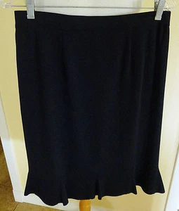 FALDA MISOOK NEGRA DE PUNTO SEDOSO COQUETA MINI GODET DOBLADILLO PLISADO CARRERA LN M - Imagen 1 de 3