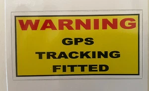 Sticker: WARNING GPS TRACKING FITTED. 4 Stickers - Picture 1 of 4