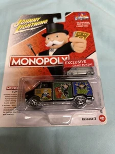 JOHNNY LIGHTNING MONOPOLY PENNYBAGS CASINO 1976 DODGE VAN mit SPIELMARKE - Bild 1 von 2