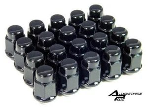 20 Pc CHEVY S-10 BLAZER BLACK BULGE ACORN LUG NUTS 12m x 1.50 Part # AP-1907BK - Picture 1 of 2
