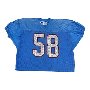 Vintage Russell Tennessee Titans Crop Vented NFL Jersey Size 50 Blue #58 USA - Picture 1 of 13