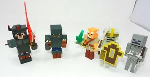 Minecraft Dungeons Battle of Fiery Forge 4 Pack Figures w/ Pake 3.25" - Mattel - Picture 1 of 7
