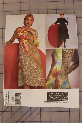 Vestido Misses Vogue Patrón #2713 Koos VanDenAkker Diseñador de Alta Costura Talla 18,20,22 Foto 1 de 2