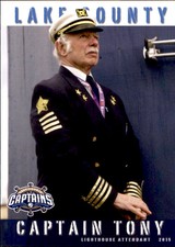 2015 Lake County Captains Grandstand #34 Captain Tony Lighthouse Attendant Card