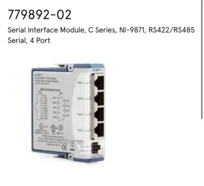 Módulo de interfaz serie NI 779892-02, serie C, serie NI-9871, RS422/RS485 Foto 1 de 4
