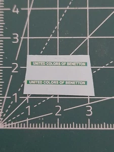 1/18 1:20 Schumacher Benetton United Colours Helmet Visor Decal. For Models - Picture 1 of 4