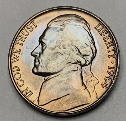 1964D Jefferson Nickel ***XF/AU*** Toned Cover