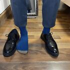 Business Dress Socks For Men With Knee High Stripe Calf Design In Cotton