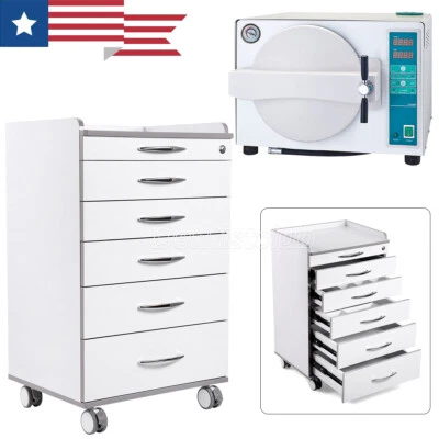 Esterilizador de vapor autoclave dental 18L + función de secado / gabinete de almacenamiento móvil Foto 1 de 4