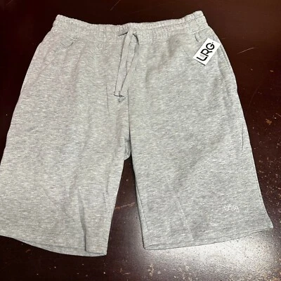 Sudadera corta LRG para hombre gris jaspeado elástico en la cintura bolsillos cómoda polar talla M Foto 1 de 4