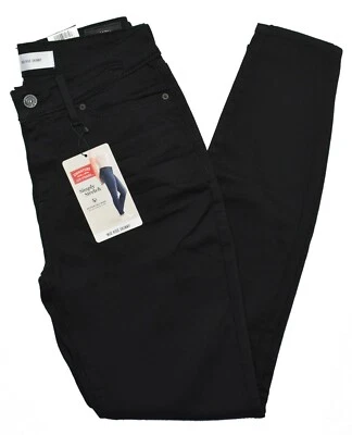 Signature by Levi Strauss #10981 NEW Women's Black Stretch Mid Rise Skinny Pants - Image 1 of 3