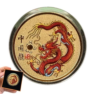 Moneda Colección Conmemorativa Año del Dragón 2024 Regalo Año Nuevo Chino - Imagen 1 de 11