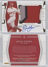 2022 National Treasures Material Signatures Gold /49 Juan Yepez Rookie Auto RC