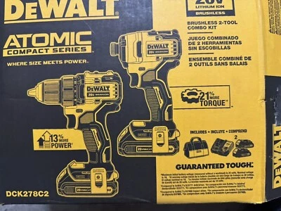 Cordless Combination Kit, 2 Tools, 20V DCK278C2 - Image 1 of 2