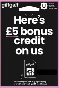 2 Giffgaff Giff Gaff (Nano/Micro/Standard) SIM FREE £5 Credit GSM PAYG UK GIFGAF