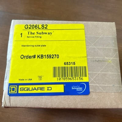🔥SQUARE D G206LS2 Placa de salida de abandono de servicio, nueva, sellada de fábrica🇺🇸 Foto 1 de 3