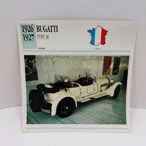 1926-1927 Bugatti Type 38 Luxury France Atlas Info Card - Picture 1 of 2