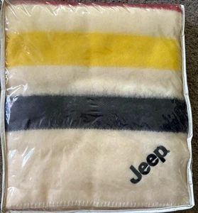 Vintage Faribo Jeep gestreifte Wolldecke 60"x50" - OVP ~ NIE BENUTZT - Bild 1 von 7