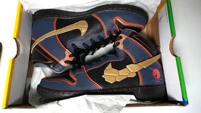 Talla 9.5 - Gundam x Nike Dunk SB High Project Unicorn - Banshee - Azul/Dorado Foto 1 de 4