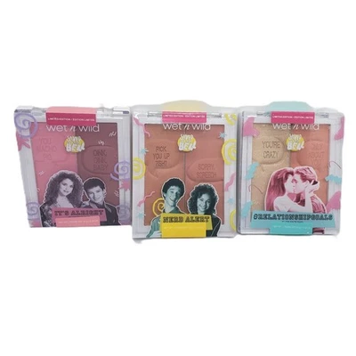 Wet N Wild Saved by the Bell All 3 Glow Face Duo Sets Blush Highlight Ltd Ed - Image 1 of 4