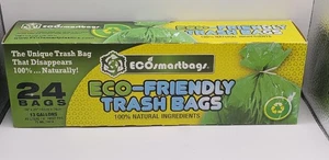 Ecosmartbags 13 Gallons 24 Ct Eco-Friendly Commercial Grade Trash Bags Natural - Picture 1 of 2