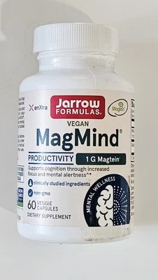 MagMind Jarrow Formula, 1-G Magtein Productivity 60 Caps. Exp 07/25 Factory Seal - Image 1 of 2