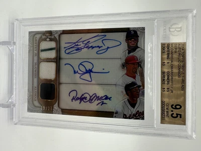 2014 Topps Triple Threads Ken Griffey Jr Mark McGwire Alomar GU Auto BGS 9.5 10 - Image 1 of 3