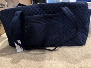 Vera Bradley Women's Cotton Large Travel Duffel Bag True Navy One Size - Picture 1 of 4