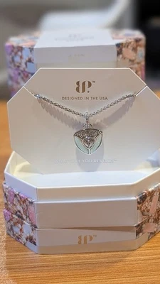 Bomb Party October 25 Necklace "Wrapped In What Matters" NK75956 Shield /Rhodium - Image 1 of 3