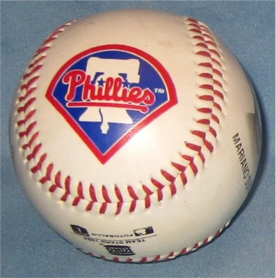 Philadelphia Phillies Curt Schilling, Mariano Duncan Photo Baseball - Image 1 of 3