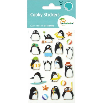 Maildor 10x Cooky, 1 Stickerbogen 7,5x12cm, Pinguine - Mehrfarbig CY062O - Bild 1 von 4