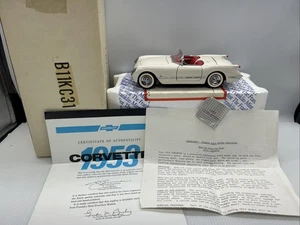 1/24 Franklin Mint 1953 White Chevrolet Corvette Conv. jm  B11KC31 READ - Picture 1 of 23