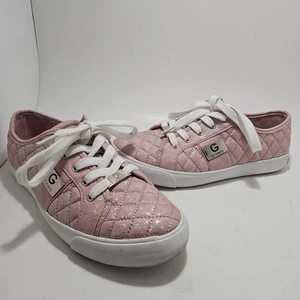 G by Guess Sneakers Womens 8.5M Pink Quilted Design Low-Top Tie Shoes GGbacker2 - Picture 1 of 12