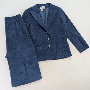 Joan Leslie by Kasper Vintage 60er 70er Damen Rock Anzug Gr. 14 Wildlederimitat - Bild 1 von 24