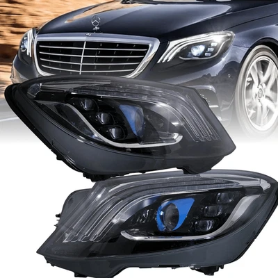 Full LED Scheinwerfer Set Schwarz für Mercedes S-Klasse W222 Limousine 2013–2017 - Bild 1 von 4