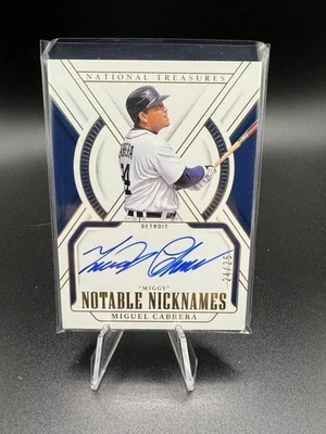 Miguel Cabrera 2025 Panini National Treasures Auto/25 Tigres Jersey Número 🔥  Foto 1 de 2