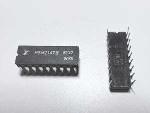 2X MBM2147H 2147H Fujitsu Static RAM 4K SRAM 4Kx1 Bit Memory IC Ceramic CDIP-18 - Picture 1 of 4