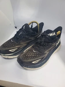 Size 8.5 - Hoka One One HOKA Clifton 9 Black White W - Picture 1 of 7