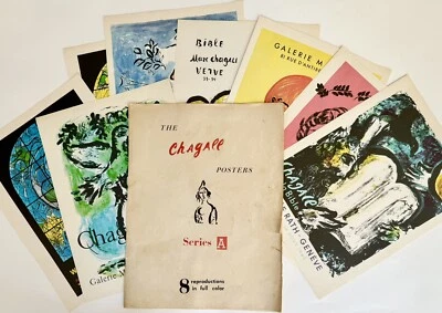 Raro Marc Chagall El Chagall Carteles Folio Conjunto de 8 Mourlot Maeght Jerusalén Foto 1 de 4