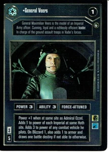 STAR WARS CCG HOTH BLACK BORDER DARK SIDE RARE GENERAL VEERS LP - Bild 1 von 1